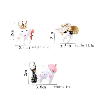 Cartoon Style Cute Teeth Alloy Enamel Women'S Brooches