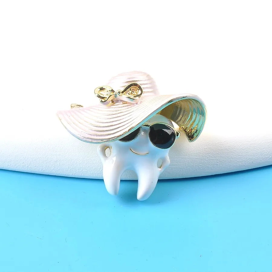 Cartoon Style Cute Teeth Alloy Enamel Women'S Brooches