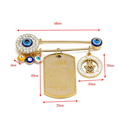 Cartoon Style Devil'S Eye Alloy Inlay Rhinestones Women'S Brooches