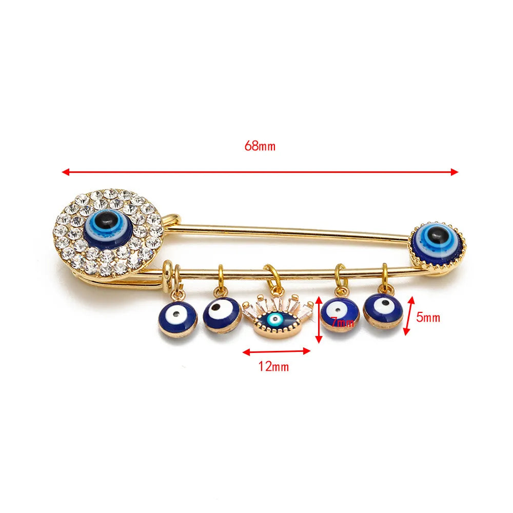 Cartoon Style Devil'S Eye Alloy Inlay Rhinestones Women'S Brooches