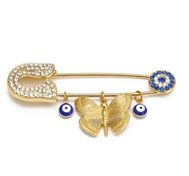 Cartoon Style Devil'S Eye Alloy Inlay Rhinestones Women'S Brooches