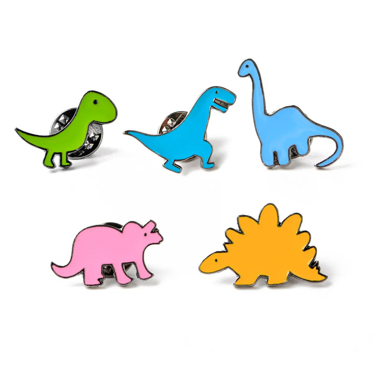 Cartoon Style Dinosaur Alloy Enamel Metal Unisex Brooches