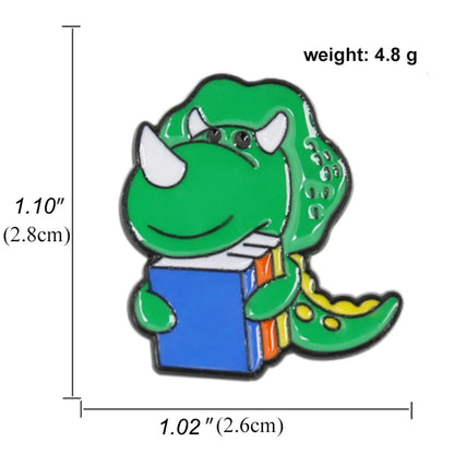 Cartoon Style Dinosaur Alloy Plating Brooches