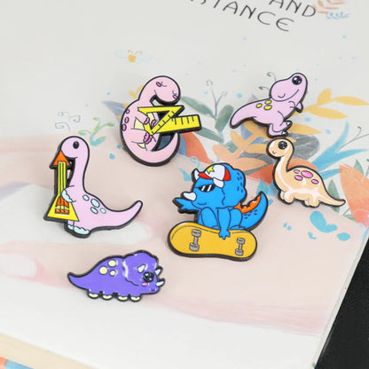 Cartoon Style Dinosaur Alloy Plating Brooches