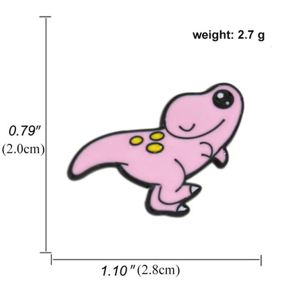 Cartoon Style Dinosaur Alloy Plating Brooches