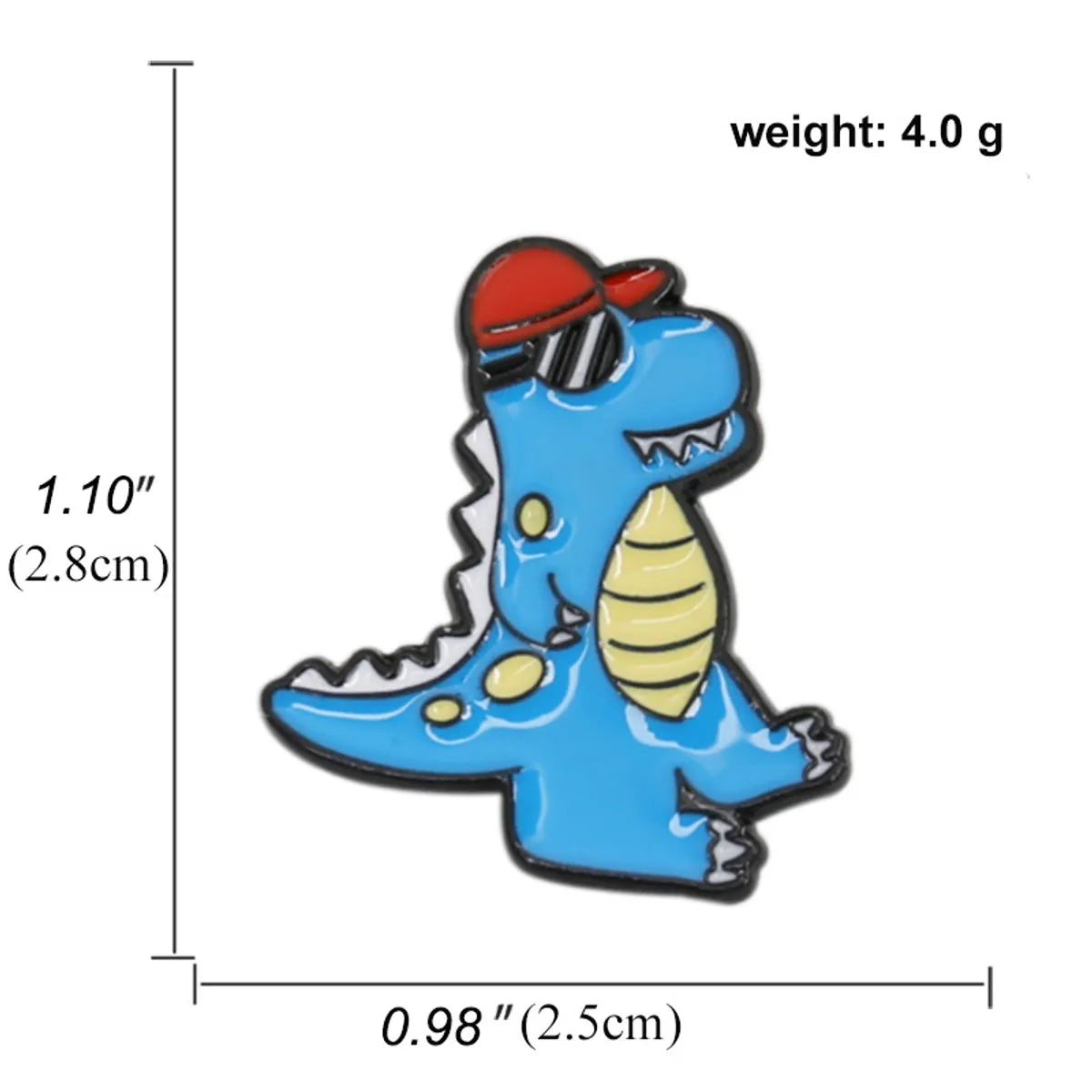 Cartoon Style Dinosaur Alloy Plating Brooches