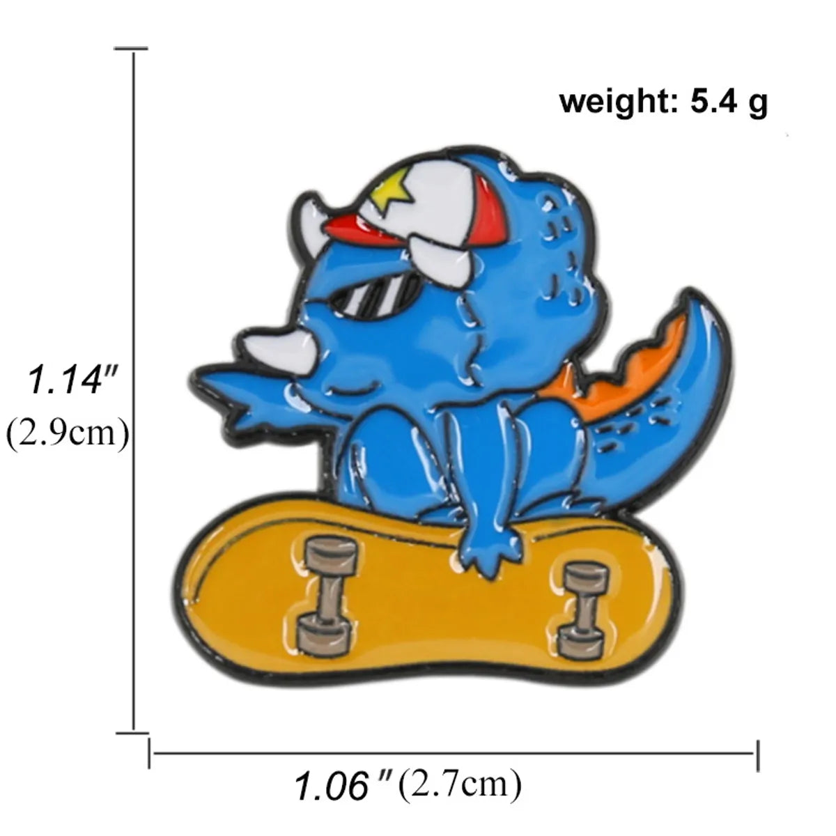 Cartoon Style Dinosaur Alloy Plating Brooches