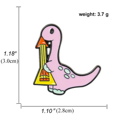 Cartoon Style Dinosaur Alloy Plating Brooches