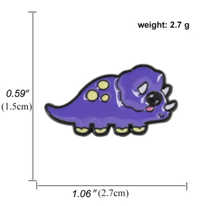 Cartoon Style Dinosaur Alloy Plating Brooches