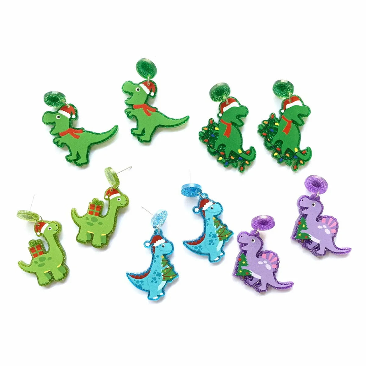 Cartoon Style Dinosaur Arylic Women's Drop Earrings 1 Pair