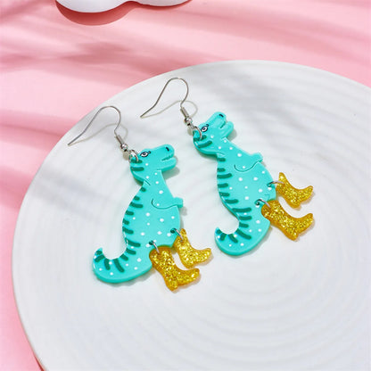 1 Pair Cartoon Style Dinosaur Arylic Drop Earrings