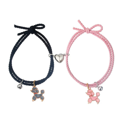 Cartoon Style Dog Mixed Materials Handmade Unisex Bracelets