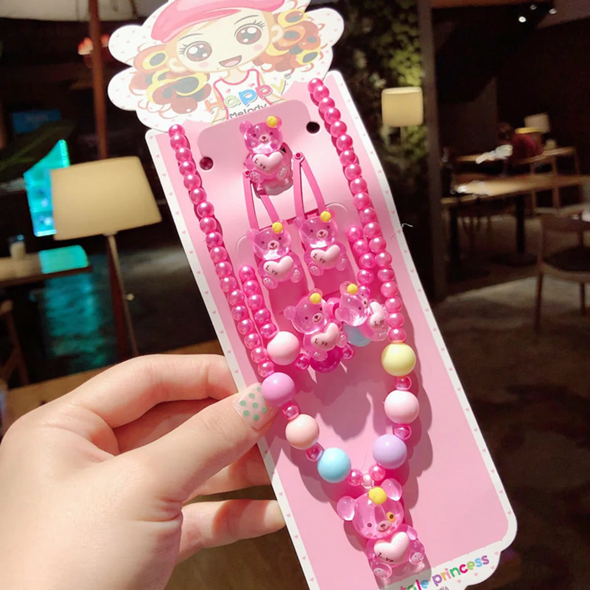 Cartoon Style Doll Arylic Beaded Girl'S Necklace