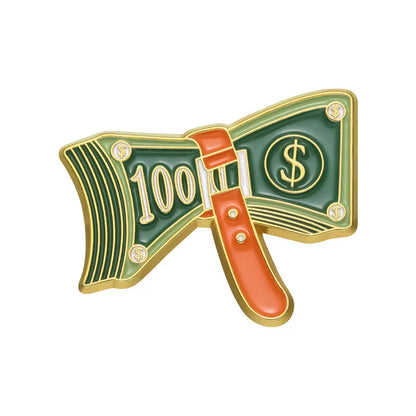 Cartoon Style Dollar Alloy Plating Unisex Brooches