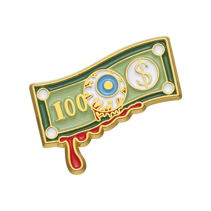 Cartoon Style Dollar Alloy Plating Unisex Brooches