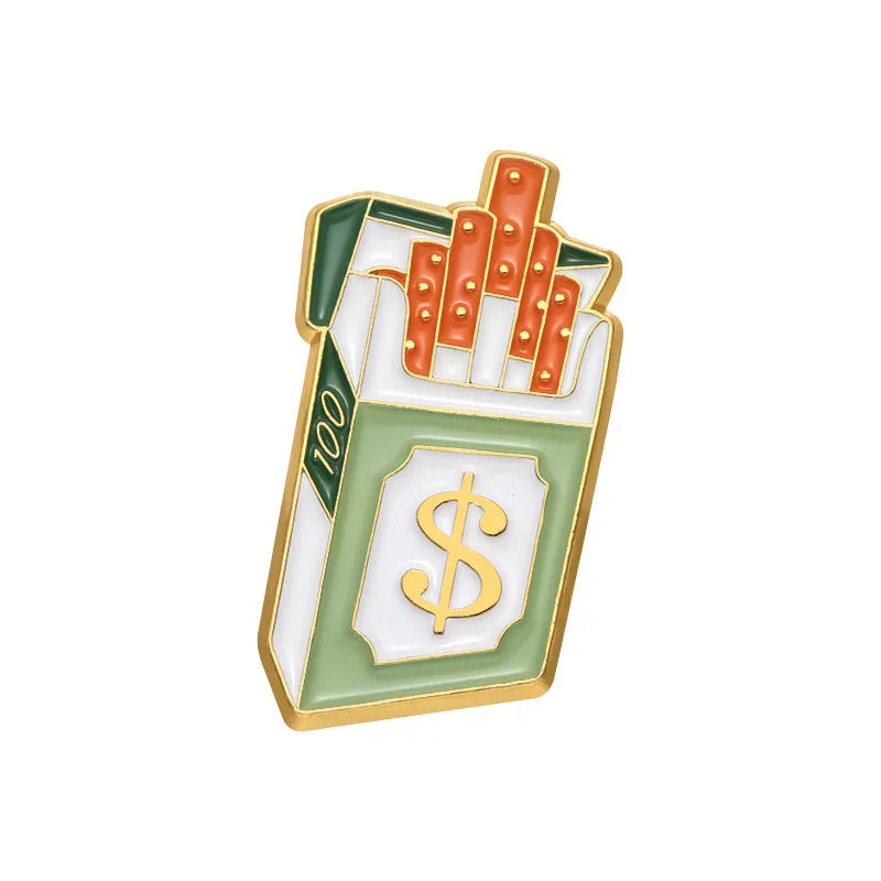 Cartoon Style Dollar Alloy Plating Unisex Brooches