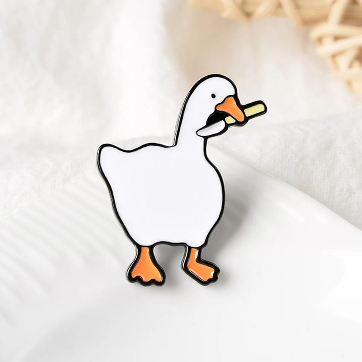 Cartoon Style Duck Alloy Iron Plating Unisex Brooches 1 Piece