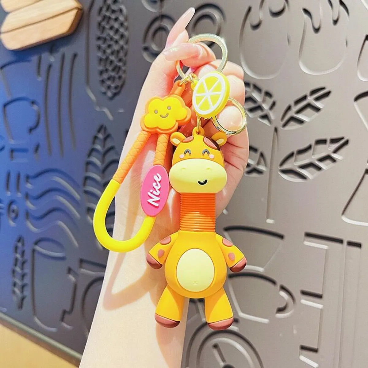 Cartoon Style Duck PVC Unisex Bag Pendant Keychain