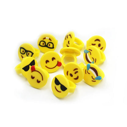 Cartoon Style Emoji Face Epoxy Rings