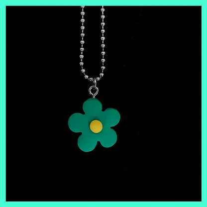 Cartoon Style Flower Plastic Women'S Pendant Necklace 1 Piece