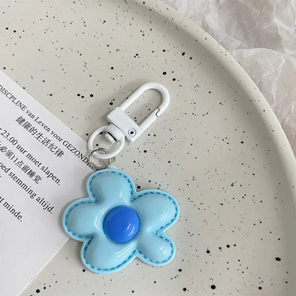 Cartoon Style Flower Resin Women'S Keychain