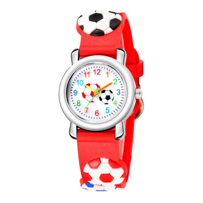 Cartoon Style Football Buckle Quartz Kids Watches