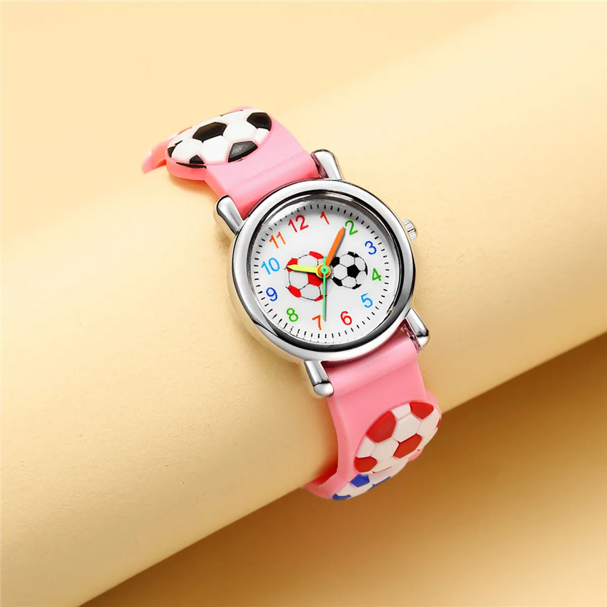 Cartoon Style Football Buckle Quartz Kids Watches