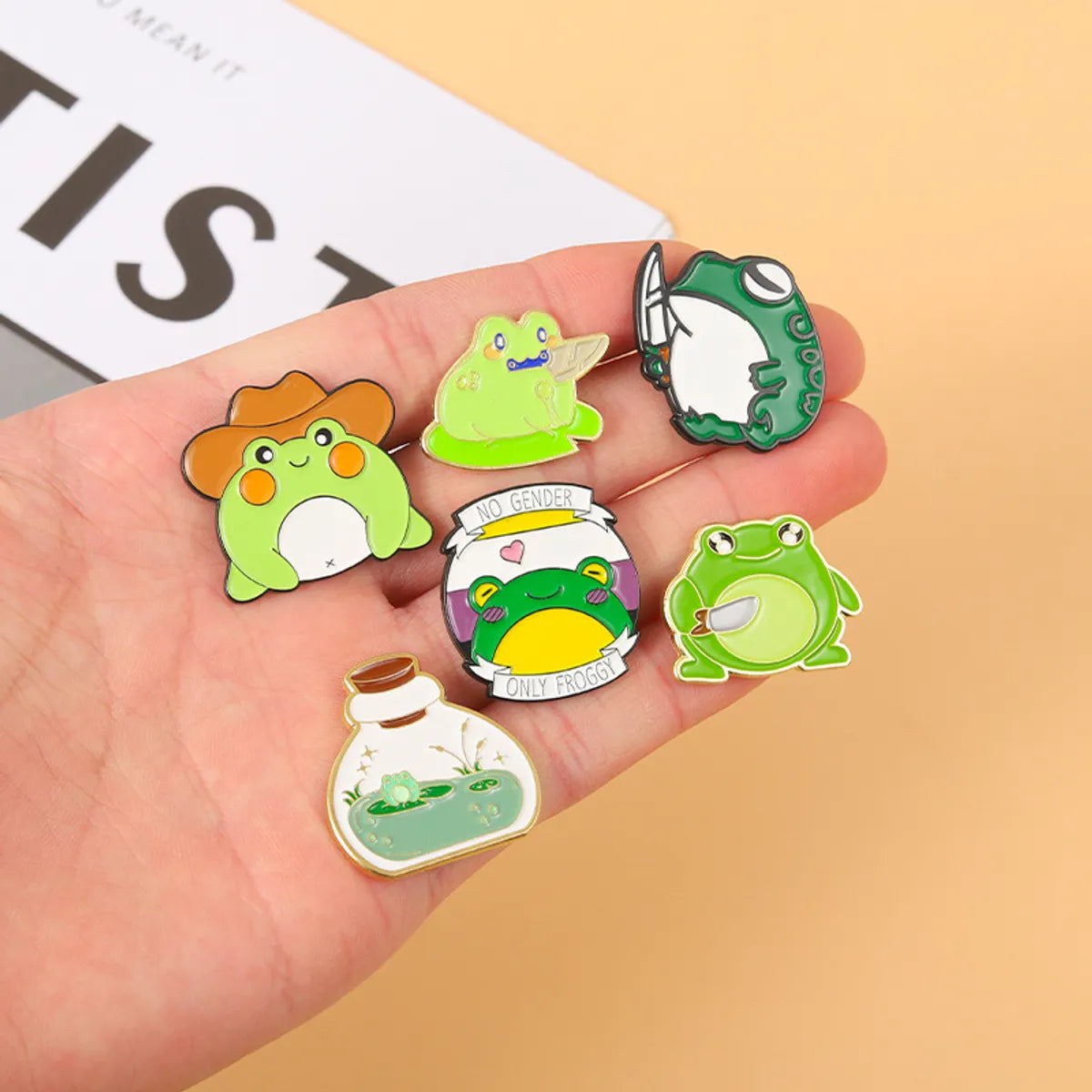 Cartoon Style Frog Alloy Stoving Varnish Unisex Brooches