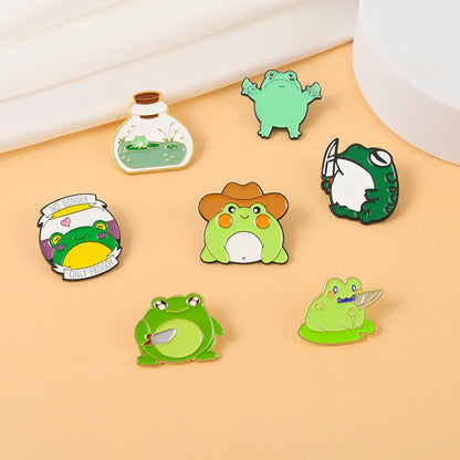 Cartoon Style Frog Alloy Stoving Varnish Unisex Brooches