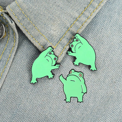 Cartoon Style Frog Alloy Stoving Varnish Unisex Brooches