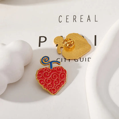 Cartoon Style Fruit Alloy Enamel Unisex Brooches