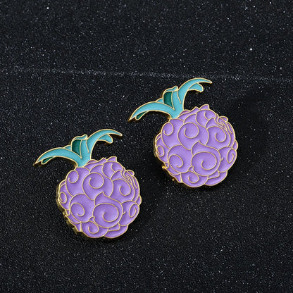 Cartoon Style Fruit Alloy Enamel Unisex Brooches