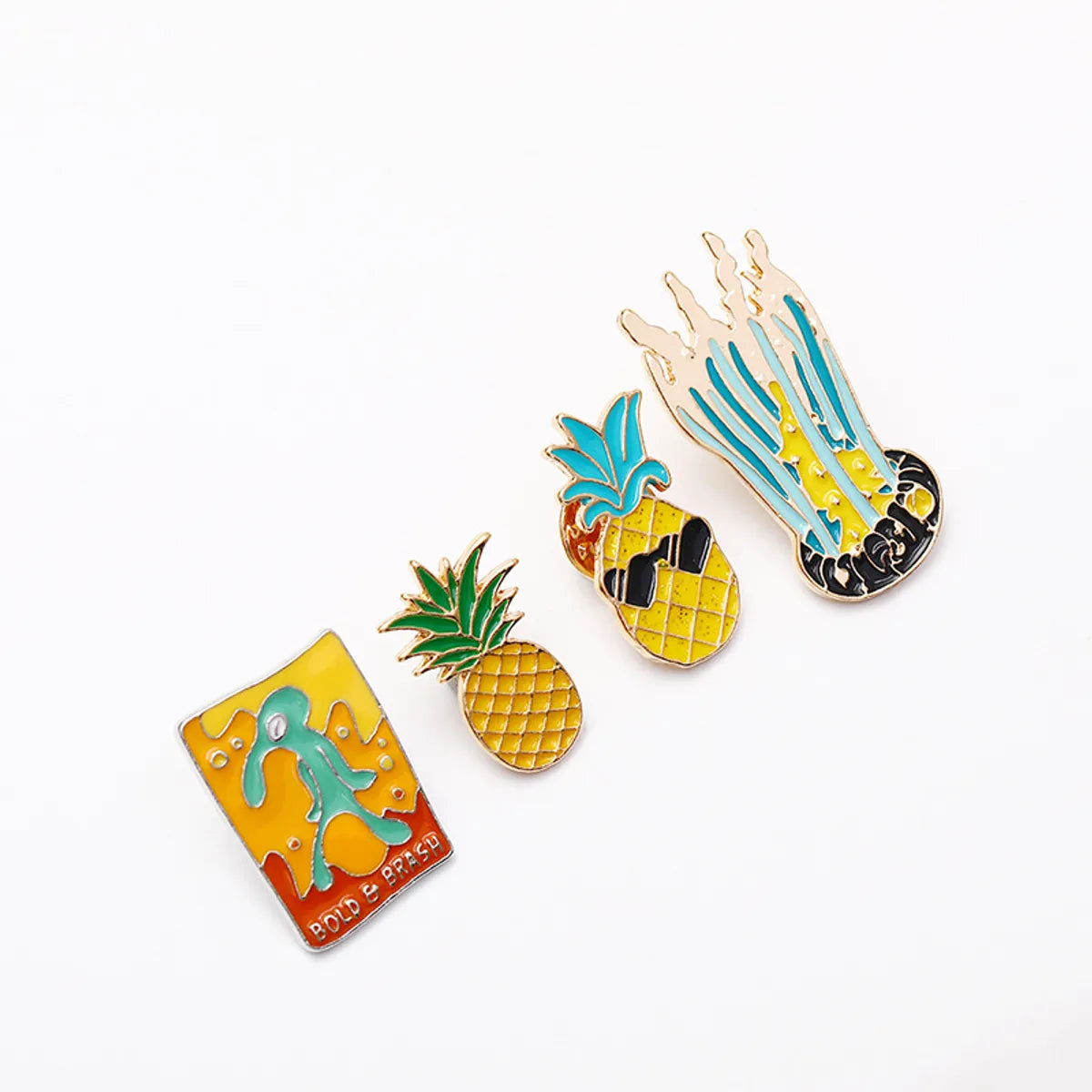 Cartoon Style Fruit Alloy Enamel Unisex Brooches