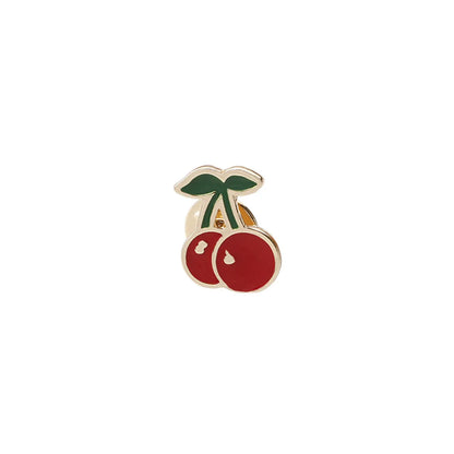 Cartoon Style Fruit Alloy Metal Asymmetrical Plating Unisex Brooches