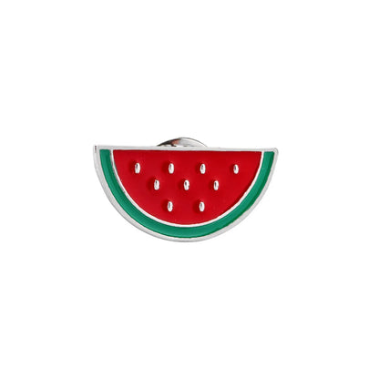 Cartoon Style Fruit Alloy Metal Asymmetrical Plating Unisex Brooches