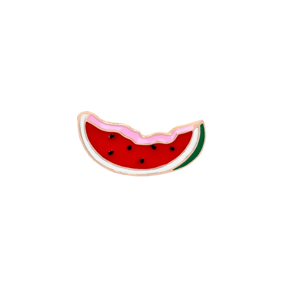 Cartoon Style Fruit Alloy Metal Asymmetrical Plating Unisex Brooches