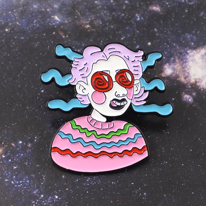 Cartoon Style Funny Cartoon Character Alloy Enamel Unisex Brooches