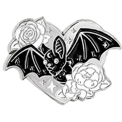 Cartoon Style Funny Cool Style Cat Bat Skull Alloy Stamping Stoving Varnish Plating Unisex Corsage Brooches Collar Pin