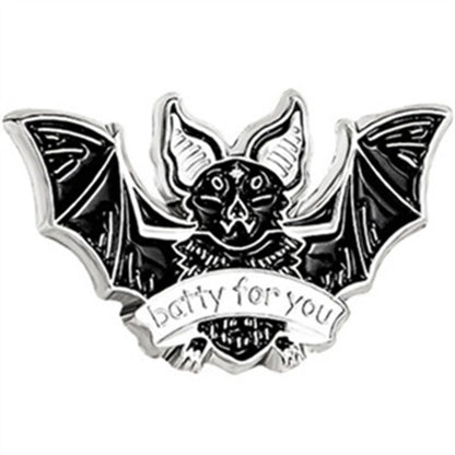 Cartoon Style Funny Cool Style Cat Bat Skull Alloy Stamping Stoving Varnish Plating Unisex Corsage Brooches Collar Pin