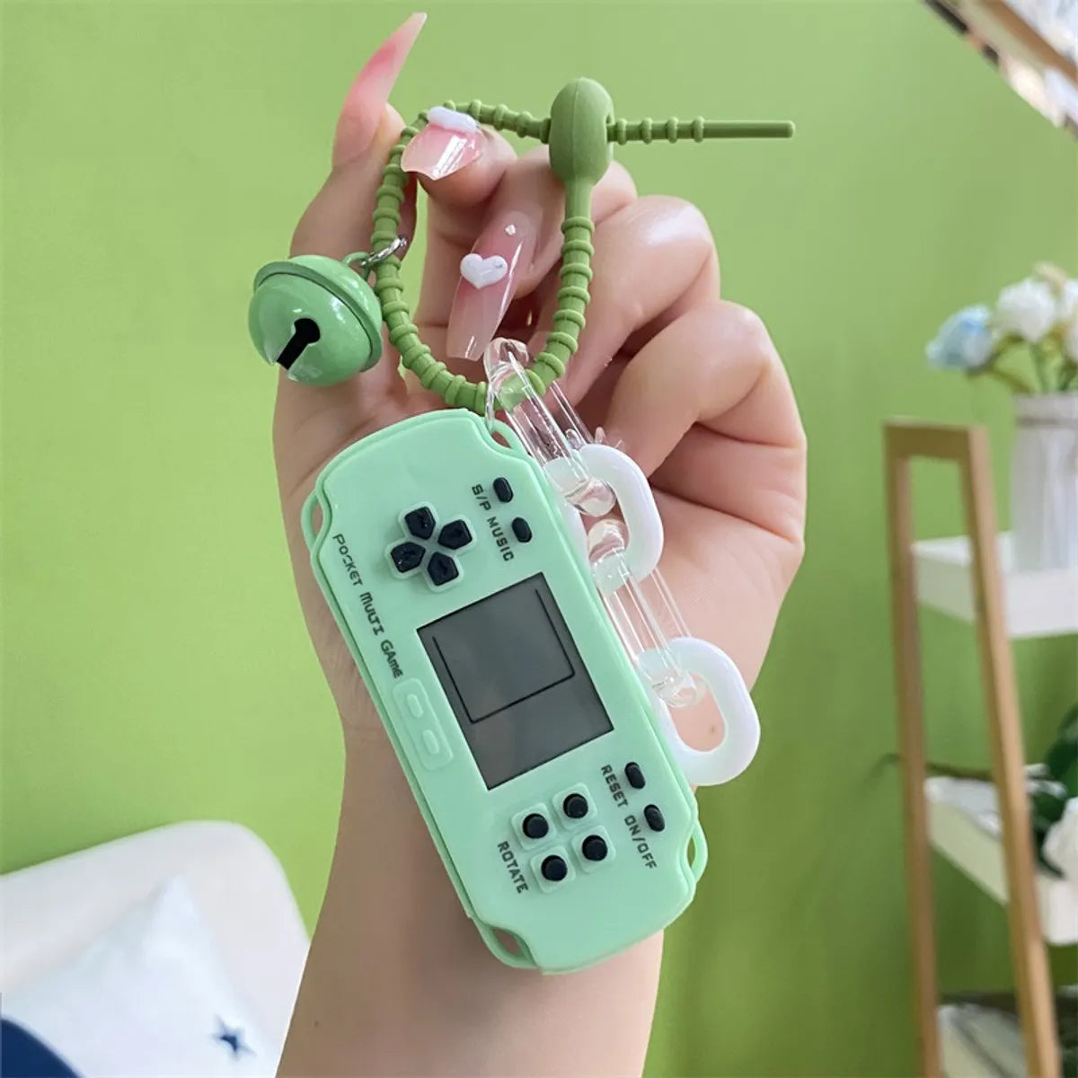 Cartoon Style Game Console Plastic Unisex Bag Pendant Keychain