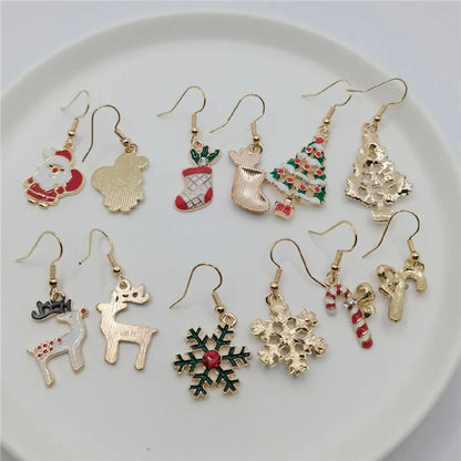 Cartoon Style Geometric Alloy Plating Women'S Earrings 1 Pair