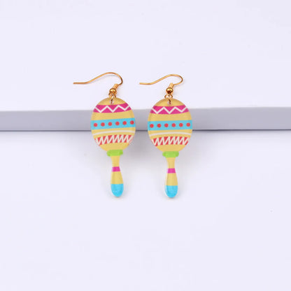 Cartoon Style Geometric Arylic Drop Earrings