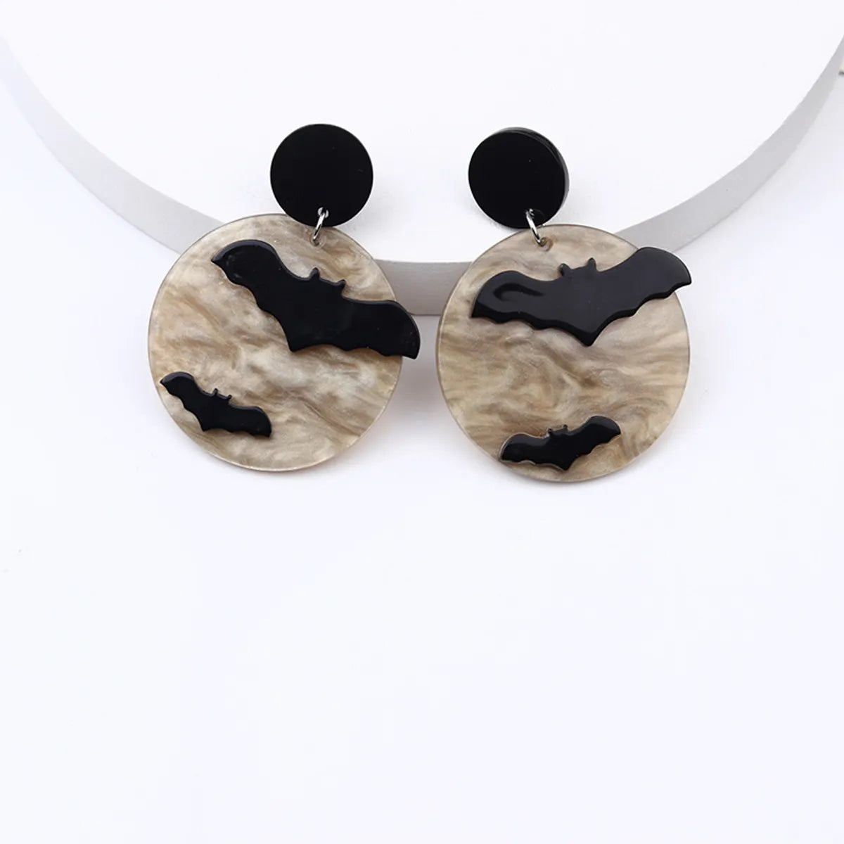 Cartoon Style Geometric Arylic Patchwork Drop Earrings