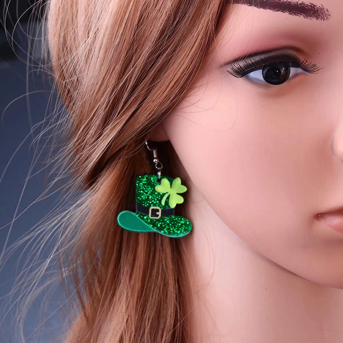 Cartoon Style Geometric Arylic Patchwork Drop Earrings