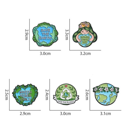 Cartoon Style Geometric Earth Letter Alloy Stoving Varnish Unisex Brooches