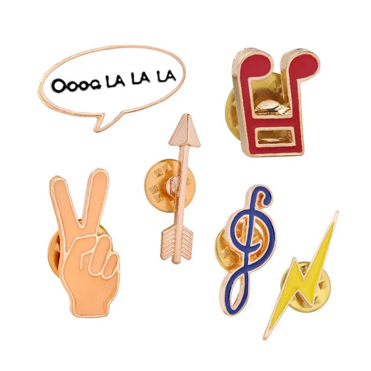 Cartoon Style Gesture Alloy Enamel Unisex Brooches