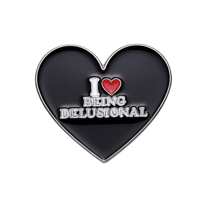 Cartoon Style Heart Shape Alloy Plating Unisex Brooches