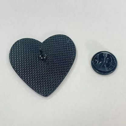 Cartoon Style Heart Shape Alloy Printing Unisex Brooches