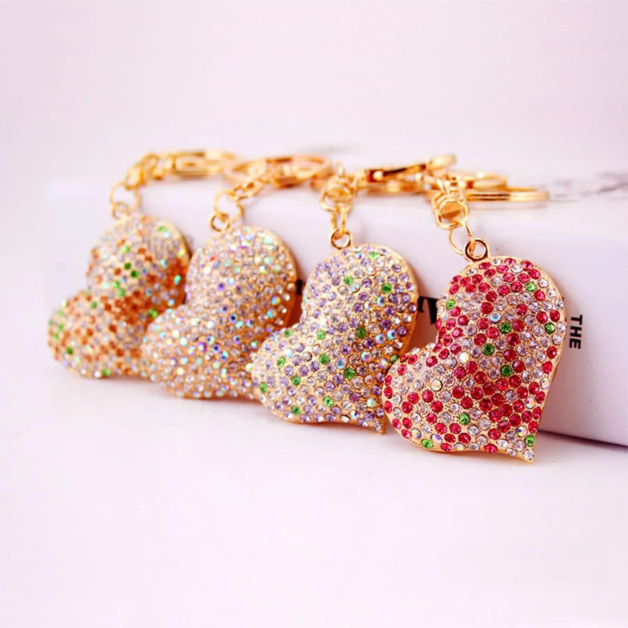 Cartoon Style Heart Shape Alloy Unisex Bag Pendant Keychain