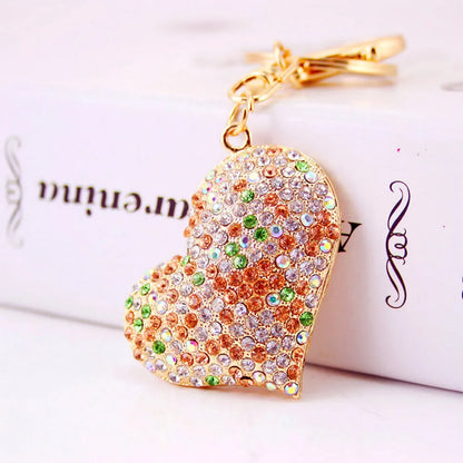 Cartoon Style Heart Shape Alloy Unisex Bag Pendant Keychain